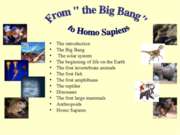 From " the Big Bang" to Homo Sapiens