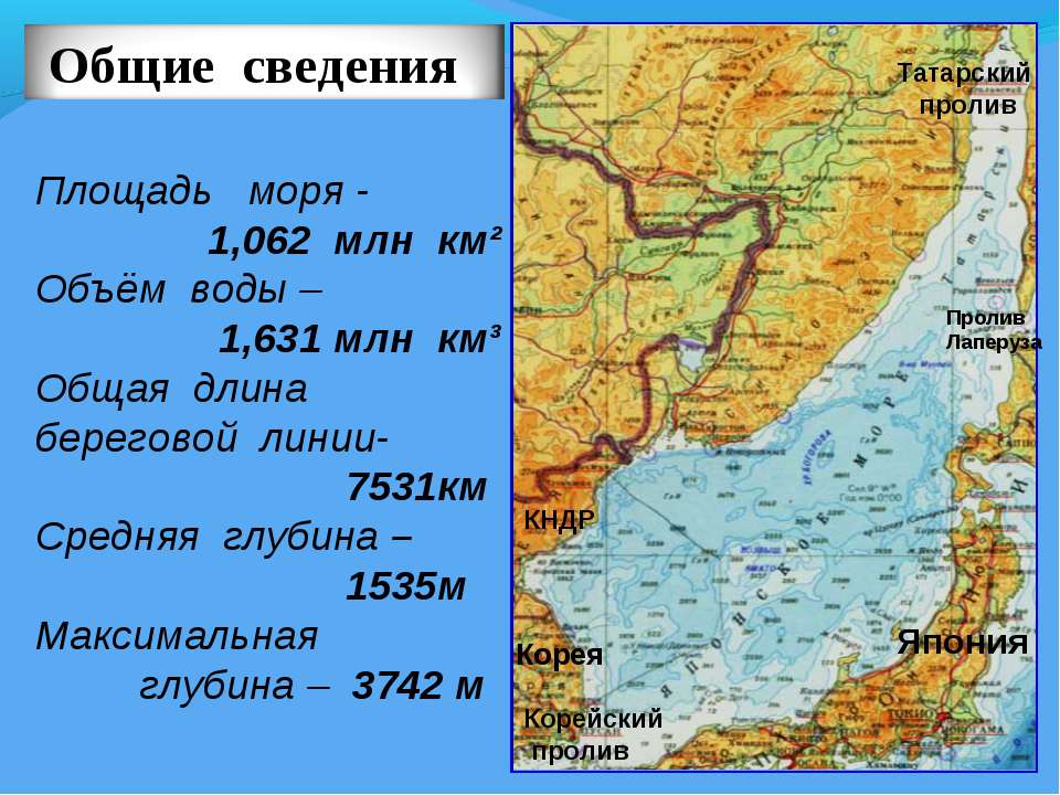 Японское море презентация 8 класс