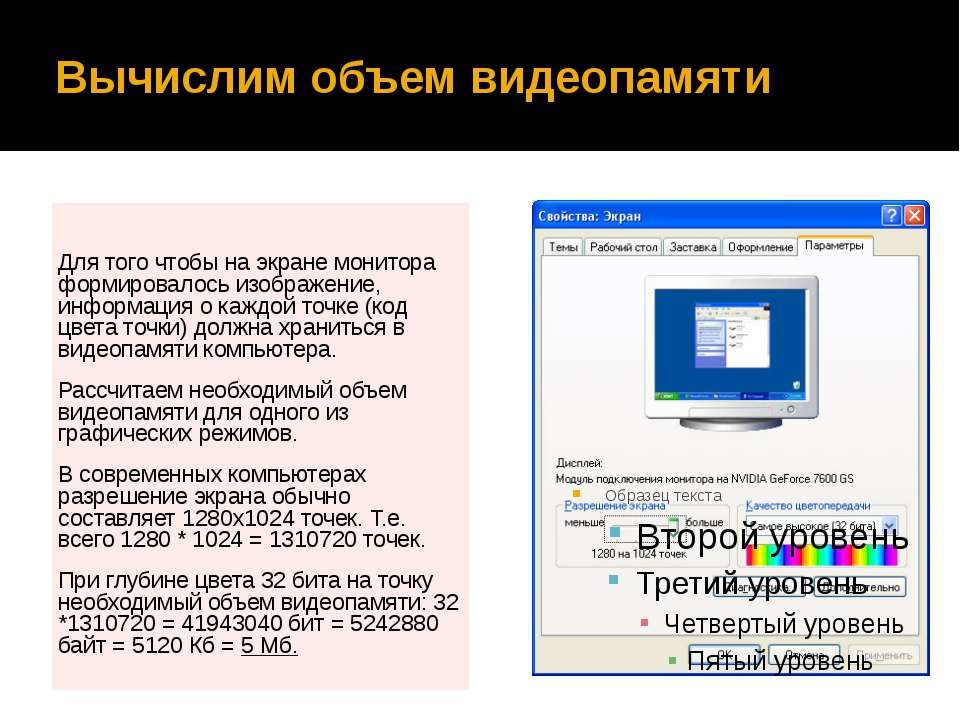 Информация о графическом изображении формируется в видеопамяти