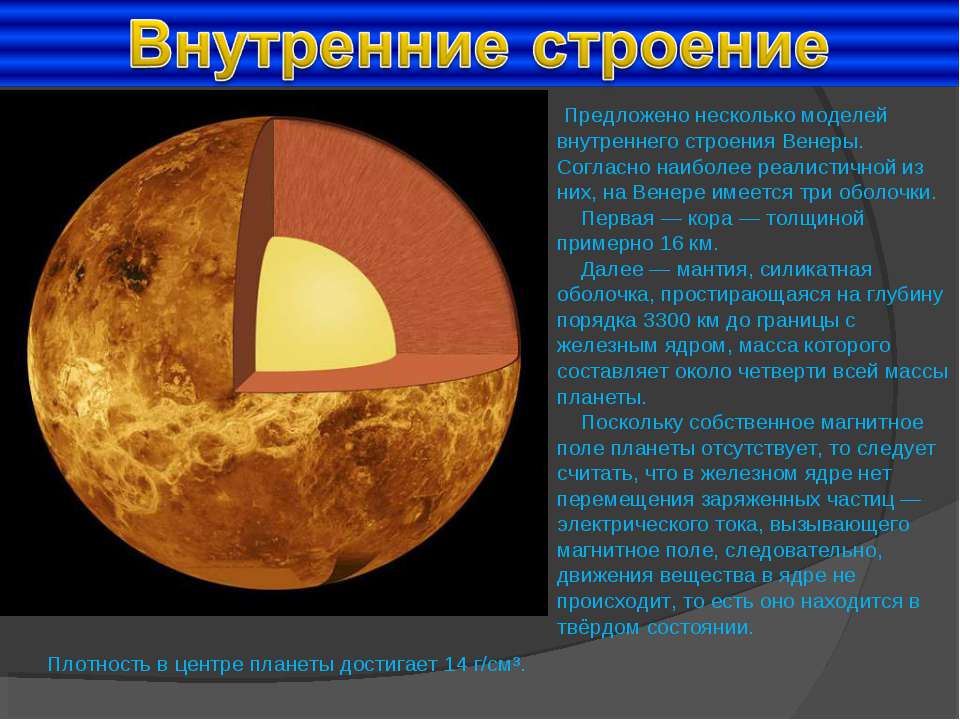 Презентация по венере по астрономии 11 класс