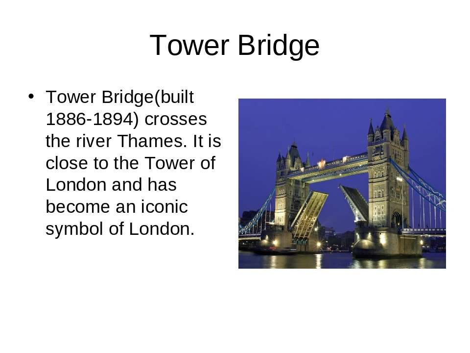 Презентация на тему достопримечательности лондона на английском языке