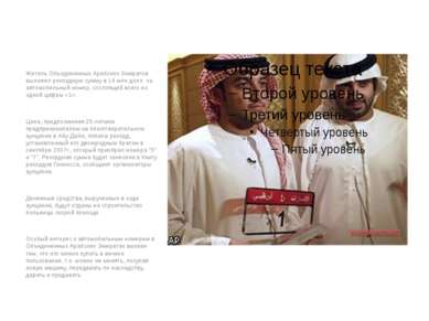 Житель Объединенных Арабских Эмиратов выложил рекордную сумму в 14 млн долл. ...