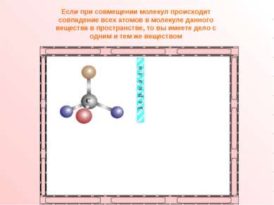 Если при совмещении молекул происходит совпадение всех атомов в молекуле данн...