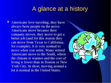 A glance at a history Americans love traveling, they have always been people ...