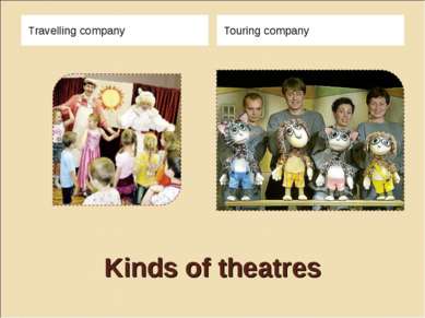 Kinds of theatres Travelling company Touring company