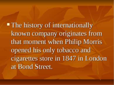 The history of internationally known company originates from that moment when...