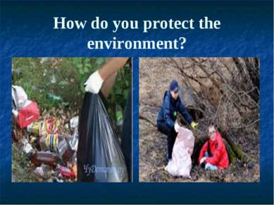 How do you protect the environment?