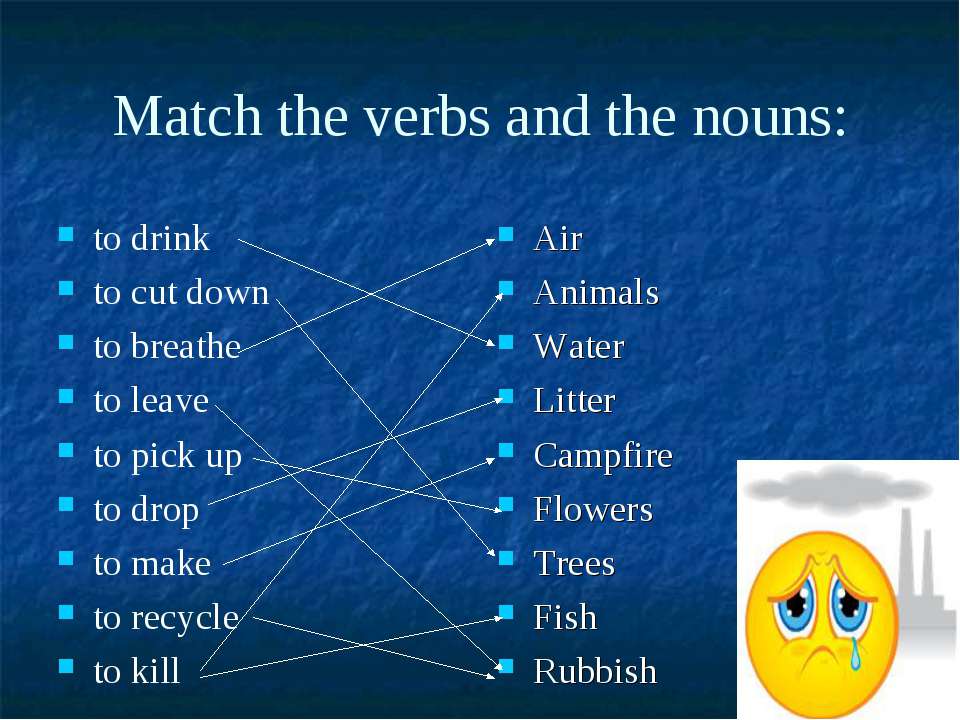 Match the verbs to their meanings