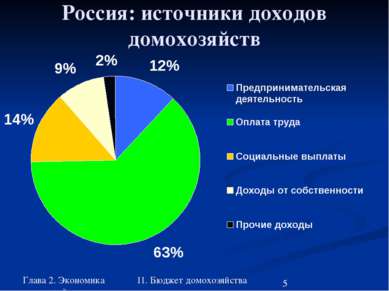 Глава 2. Экономика домохозяйства 11. Бюджет домохозяйства Россия: источники д...
