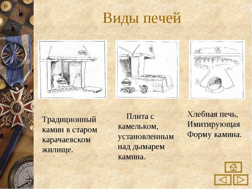 Виды печей Традиционный камин в старом карачаевском жилище. Плита с камельком...