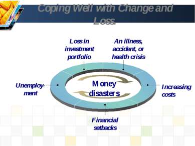Coping Well with Change and Loss. Loss in investment portfolio An illness, ac...