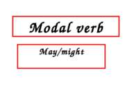 Modal verb May/might