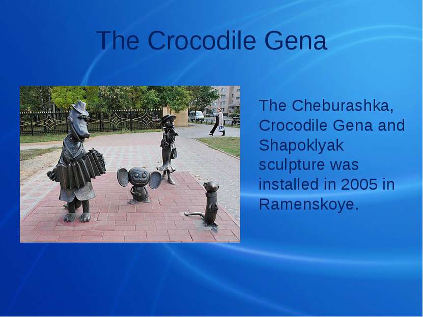 The Crocodile Gena The Cheburashka, Crocodile Gena and Shapoklyak sculpture w...