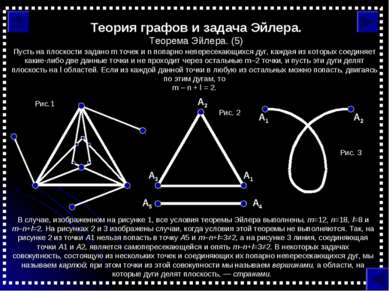 Теория графов и задача Эйлера. Теорема Эйлера. (5) Пусть на плоскости задано ...