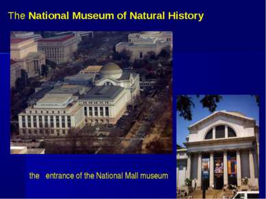 The National Museum of Natural History the entrance of the National Mall museum