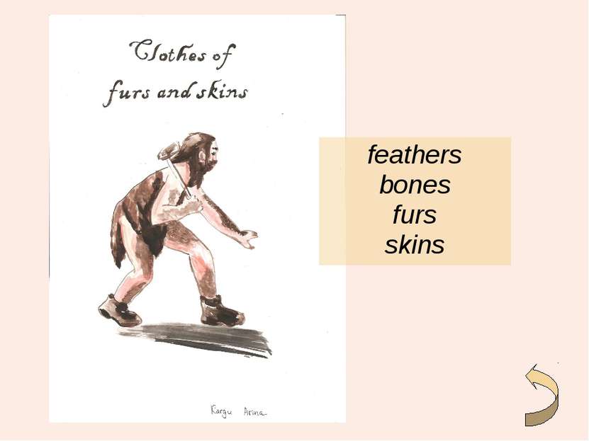 feathers bones furs skins