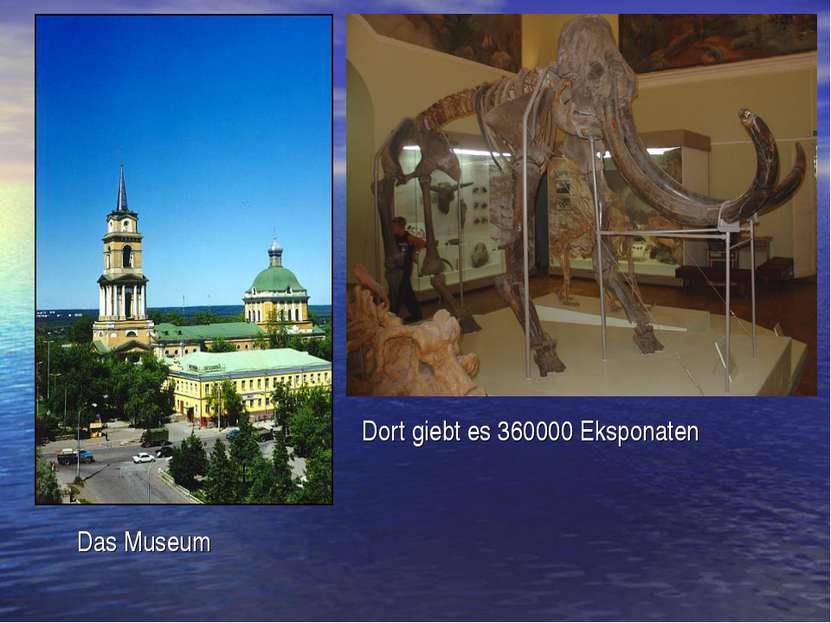 Dort giebt es 360000 Eksponaten Das Museum