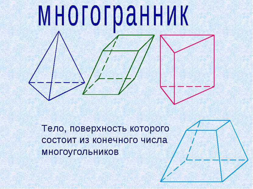 Тело, поверхность которого состоит из конечного числа многоугольников