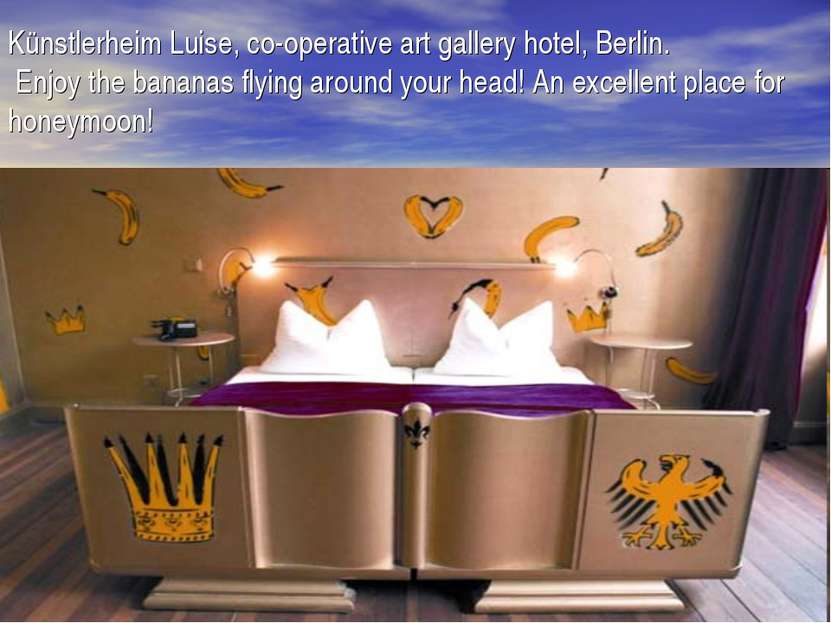 Künstlerheim Luise, co-operative art gallery hotel, Berlin. Enjoy the bananas...