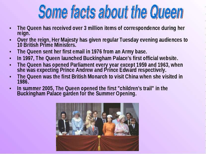 The Queen has received over 3 million items of correspondence during her reig...