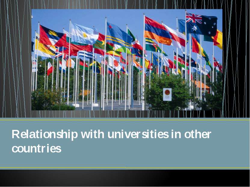 Relationship with universities in other countries
