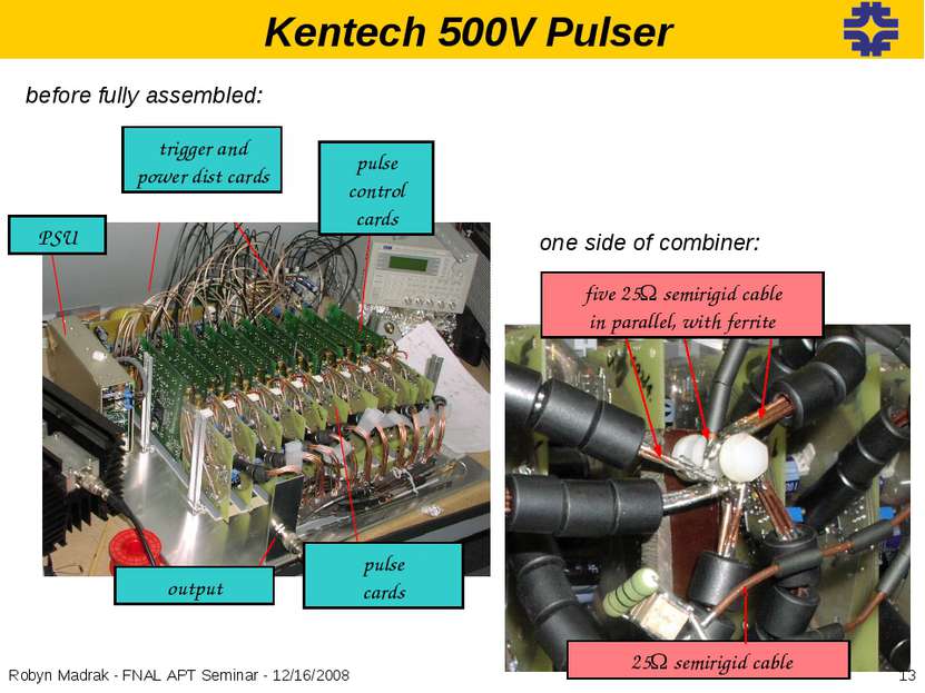 Kentech 500V Pulser pulse control cards PSU pulse cards trigger and power dis...