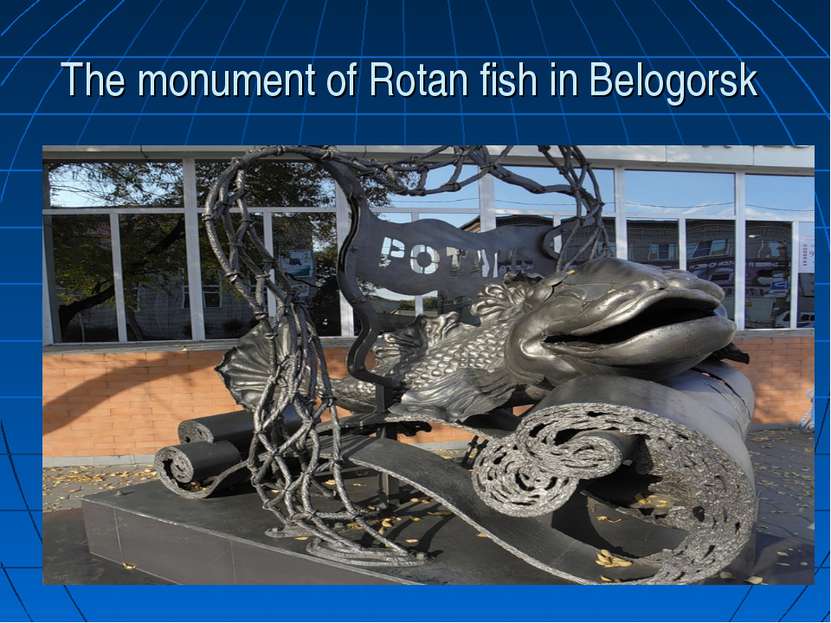 The monument of Rotan fish in Belogorsk