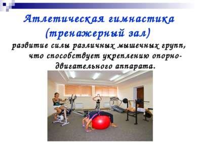 Атлетическая гимнастика (тренажерный зал) развитие силы различных мышечных гр...