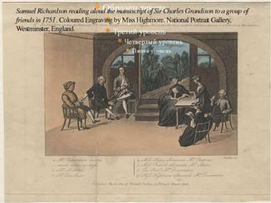 Samuel Richardson reading aloud the manuscript of Sir Charles Grandison to a ...