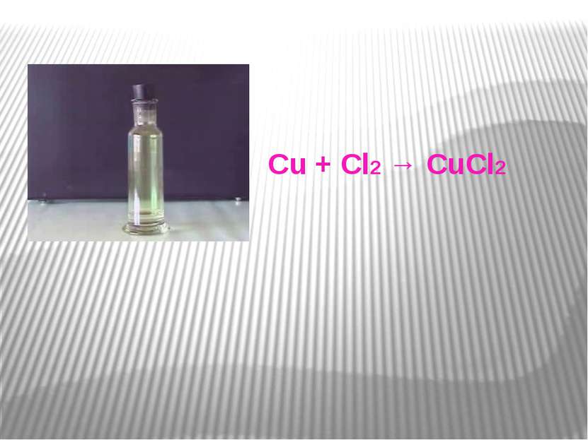 Cu + Cl2 → CuCl2