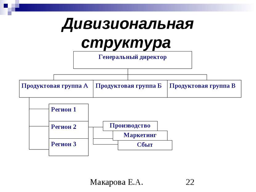 Дивизиональная структура Макарова Е.А.