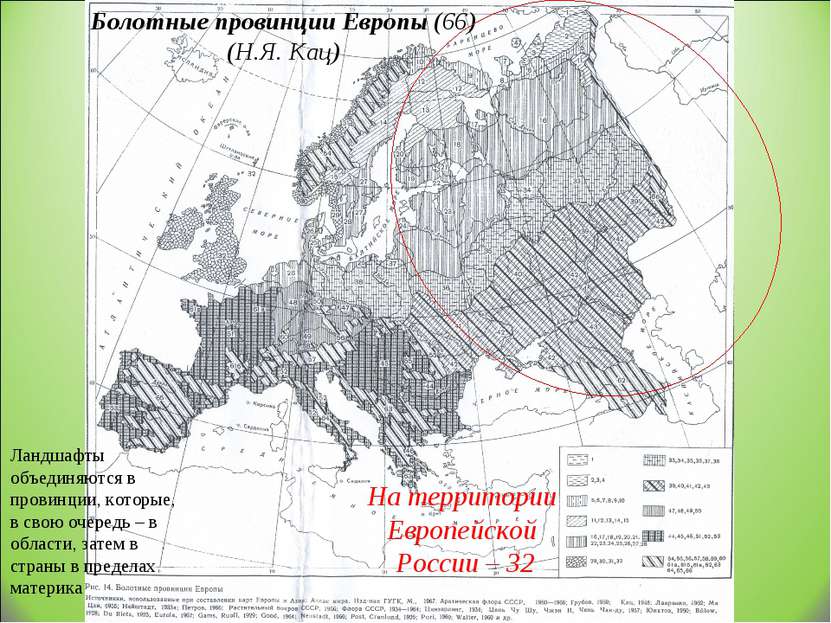 Болотные провинции Европы (66) (Н.Я. Кац) На территории Европейской России – ...