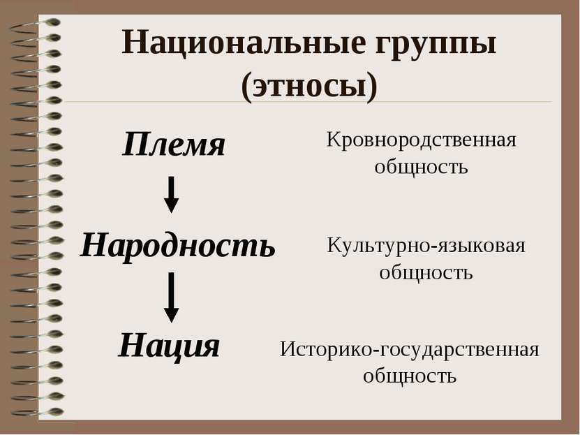 Национальные группы (этносы) Племя Народность Нация Кровнородственная общност...