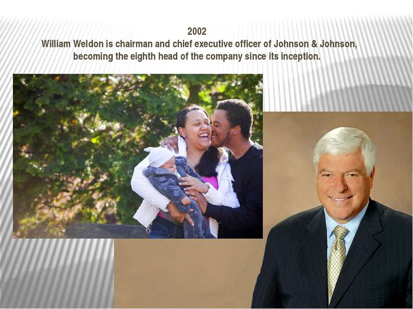 2002 William Weldon is chairman and chief executive officer of Johnson & John...