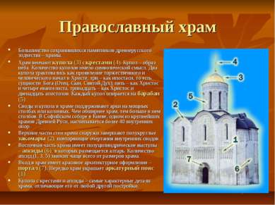 Православный храм Большинство сохранившихся памятников древнерусского зодчест...