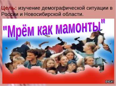 Цель: изучение демографической ситуации в России и Новосибирской области.