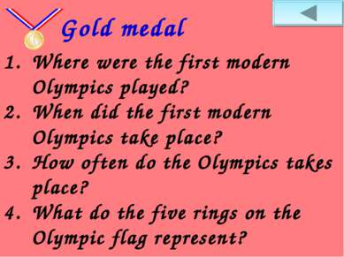 Where were the first modern Olympics played? When did the first modern Olympi...