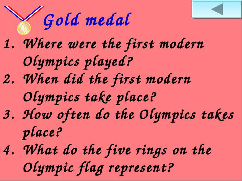 Where were the first modern Olympics played? When did the first modern Olympi...