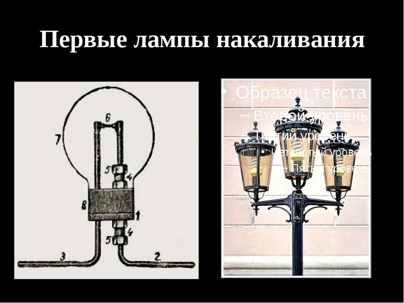 Первые лампы накаливания