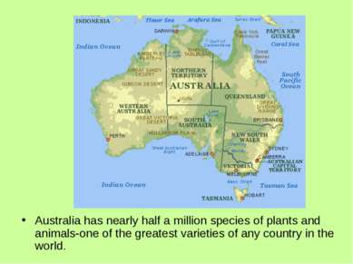 Australia has nearly half a million species of plants and animals-one of the ...