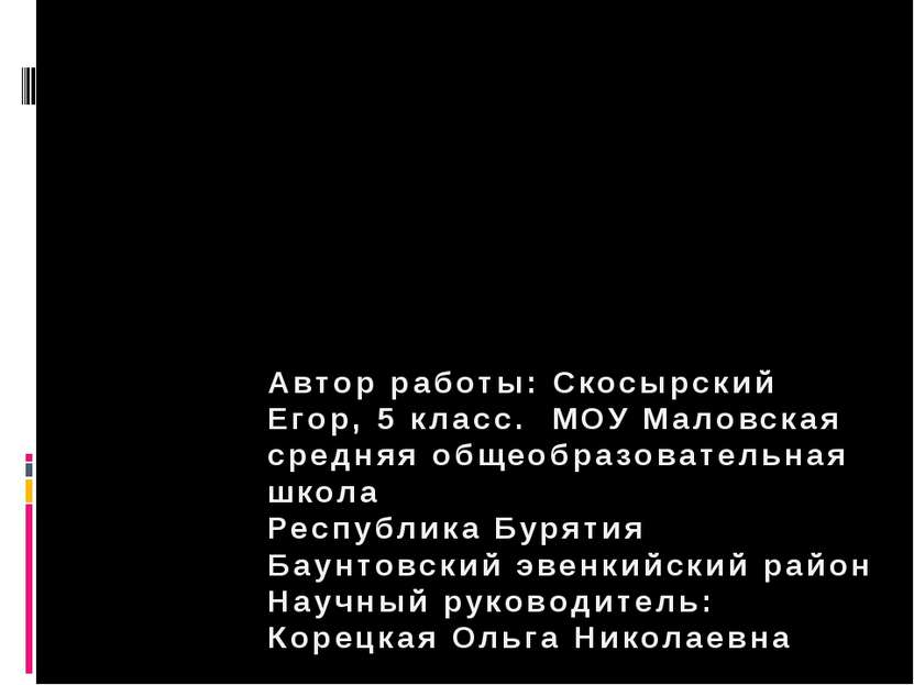 Интерактивные игры на уроках Литературы. Автор работы: Скосырский Егор, 5 кла...