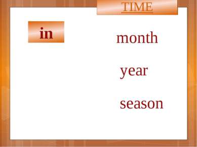 in TIME month year season