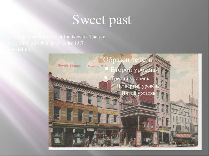A vintage postcard view of the Newark Theatre in the 1890’s/1900’s, prior to ...