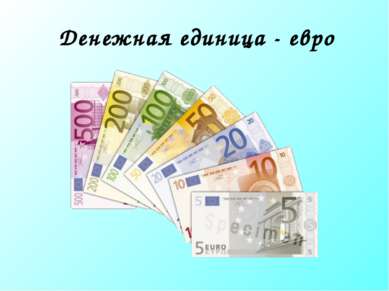 Денежная единица - евро