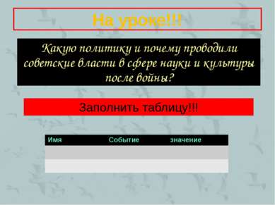 На уроке!!! Какую политику и почему проводили советские власти в сфере науки ...