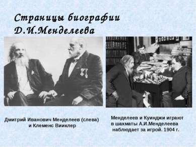 Дмитрий Иванович Менделеев (слева) и Клеменс Вииклер Менделеев и Куинджи игра...