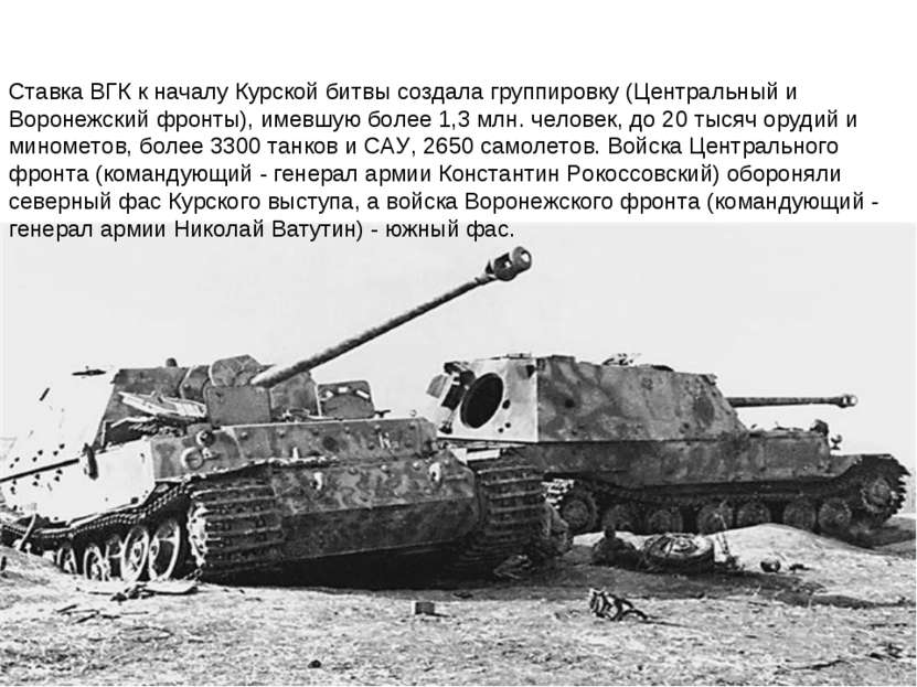 Ставка ВГК к началу Курской битвы создала группировку (Центральный и Воронежс...