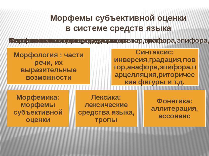 Морфемы субъективной оценки в системе средств языка