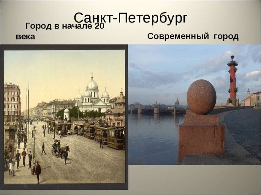 Санкт-Петербург Город в начале 20 века Современный город