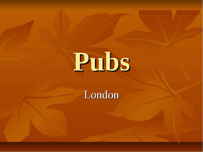 Pubs London